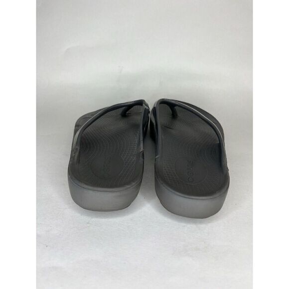 Oofos Sandals Flip Flops Women Size 9 Gray Rubber Comfort - Picture 6 of 14